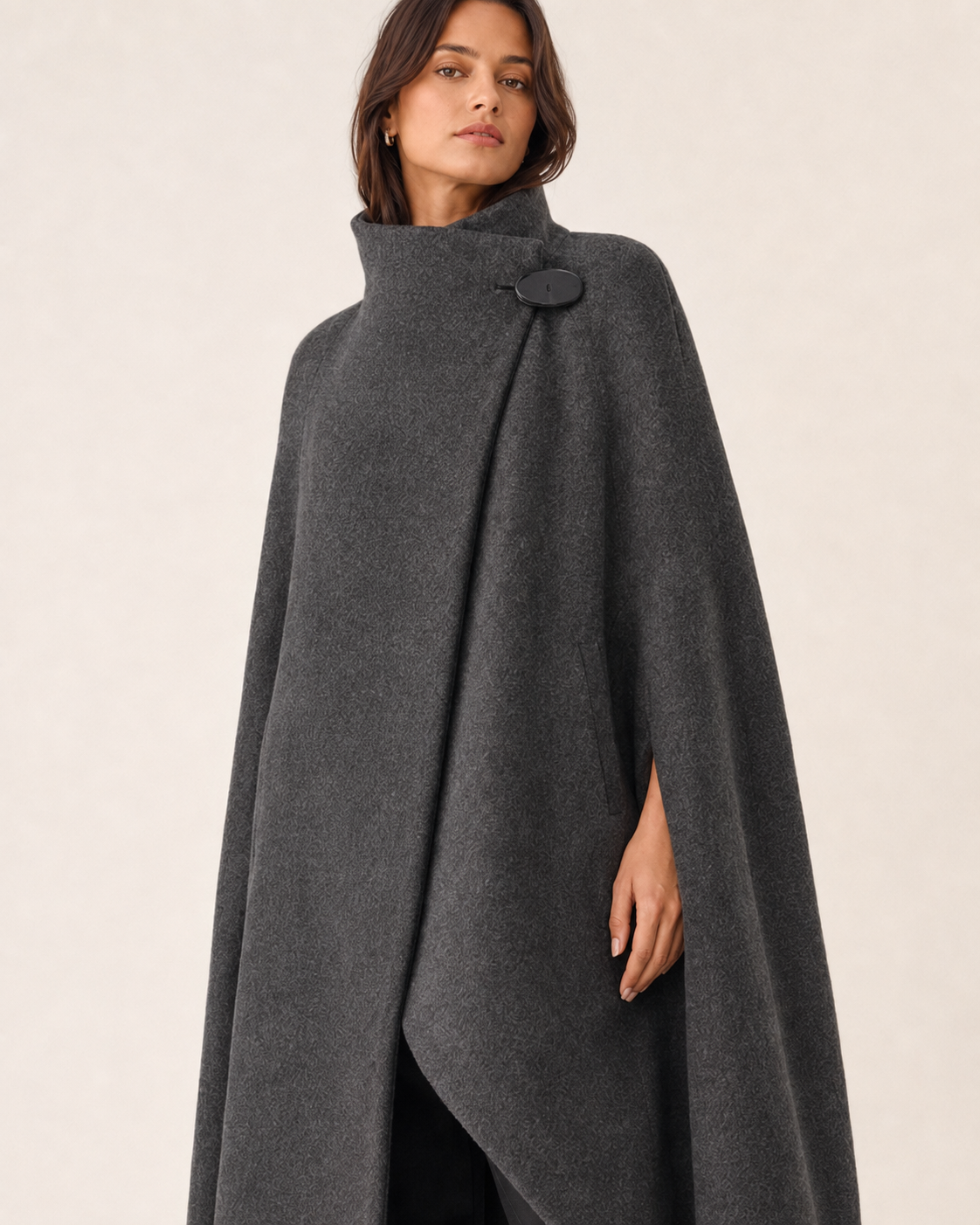 Vale Draped Cape Coat