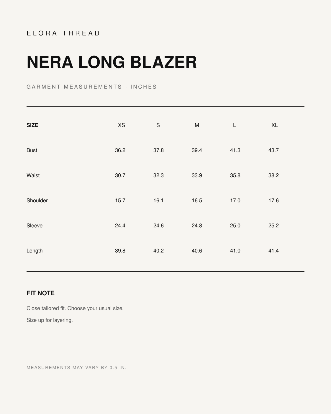 Nera Arc-Seam Long Blazer