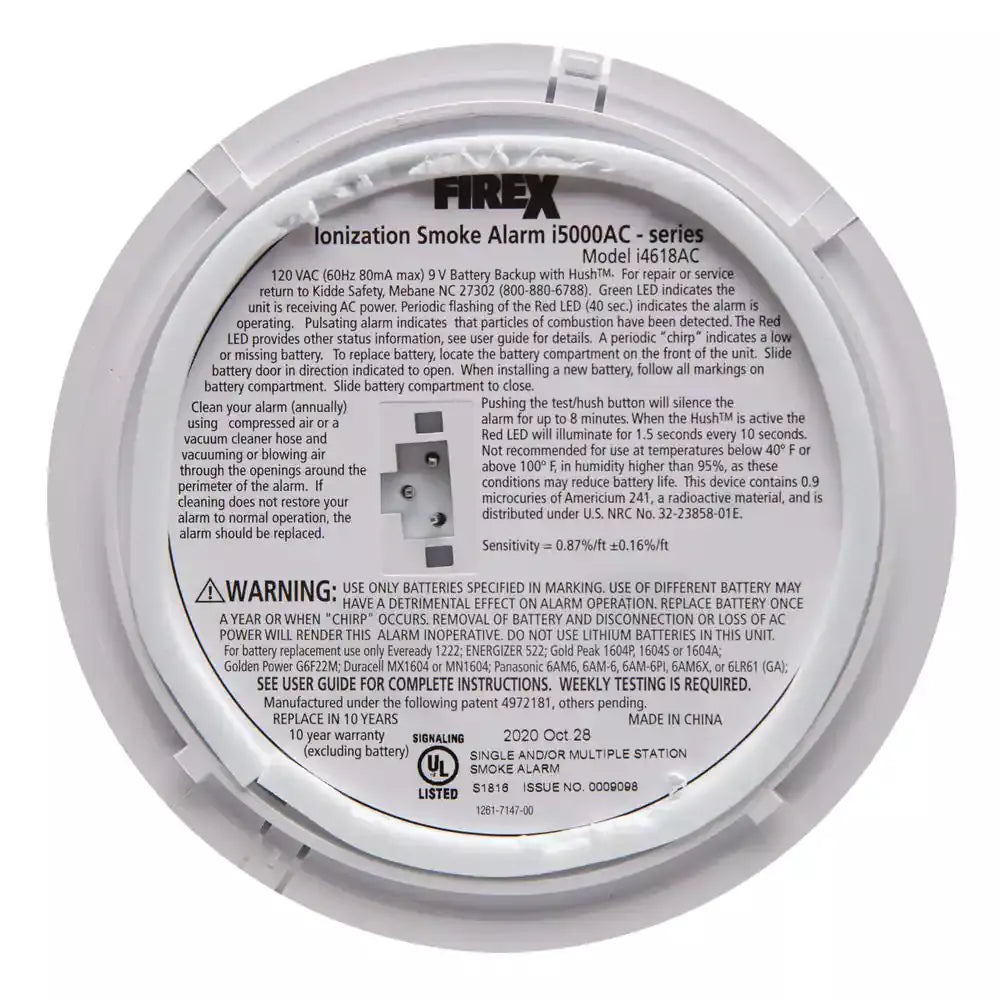 4-Pack Hardwired Smoke Alarms with Ionization Sensor and Battery Backup - Model i4618