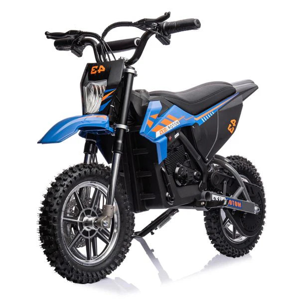 36V Kids Electric Dirt Bike, 36V, 350W, 15.5MPH, LED, 175lbs Max – Blue