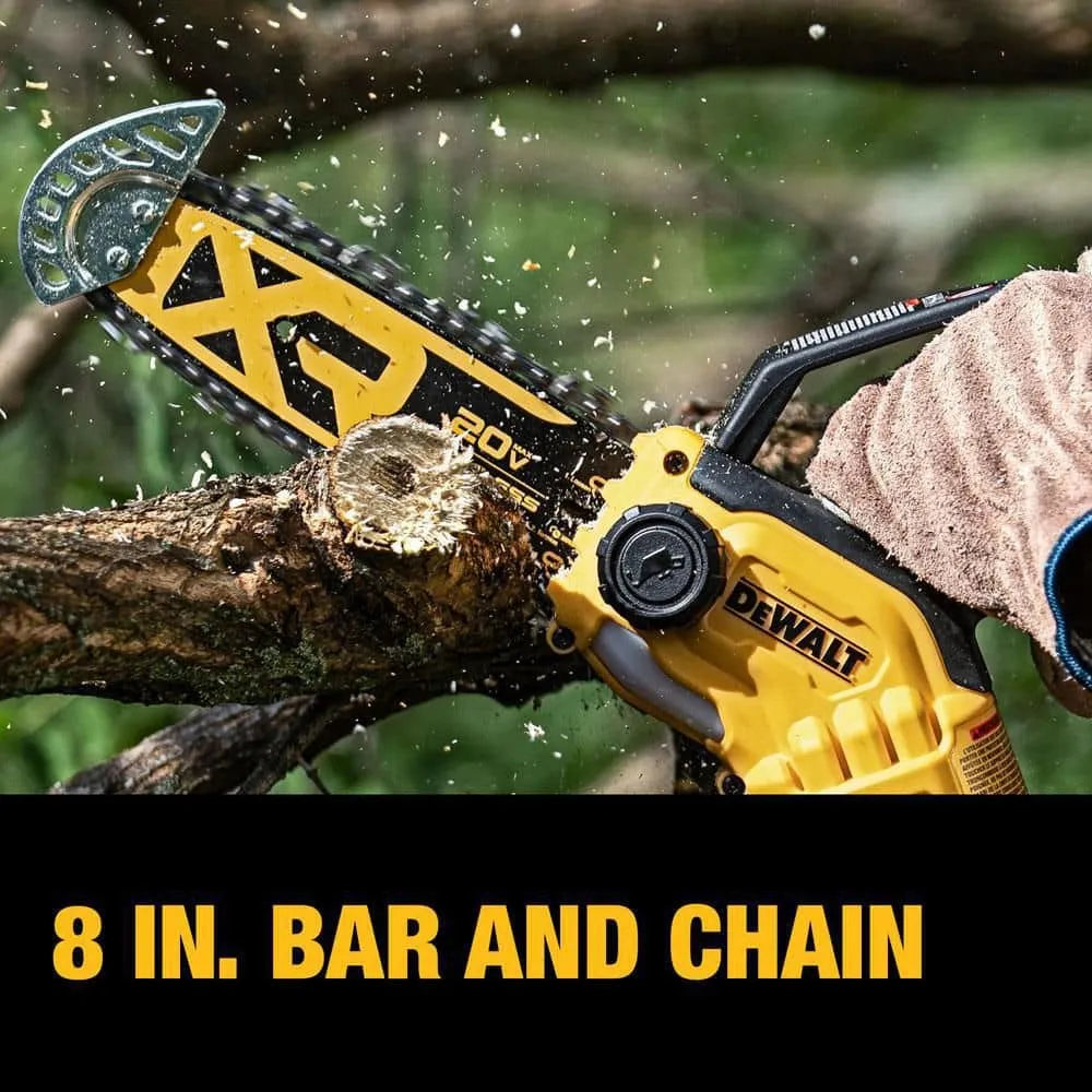 8-Inch 20V Cordless Pruning Chainsaw Kit with 3Ah Battery and Charger - DCCS623L1