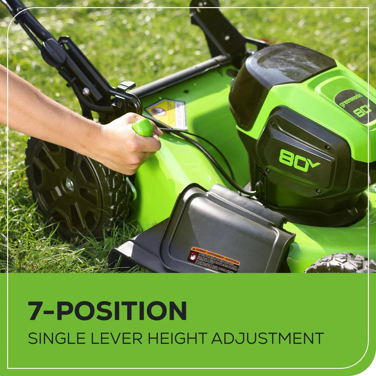 80V 21-Inch Brushless Cordless Lawn Mower