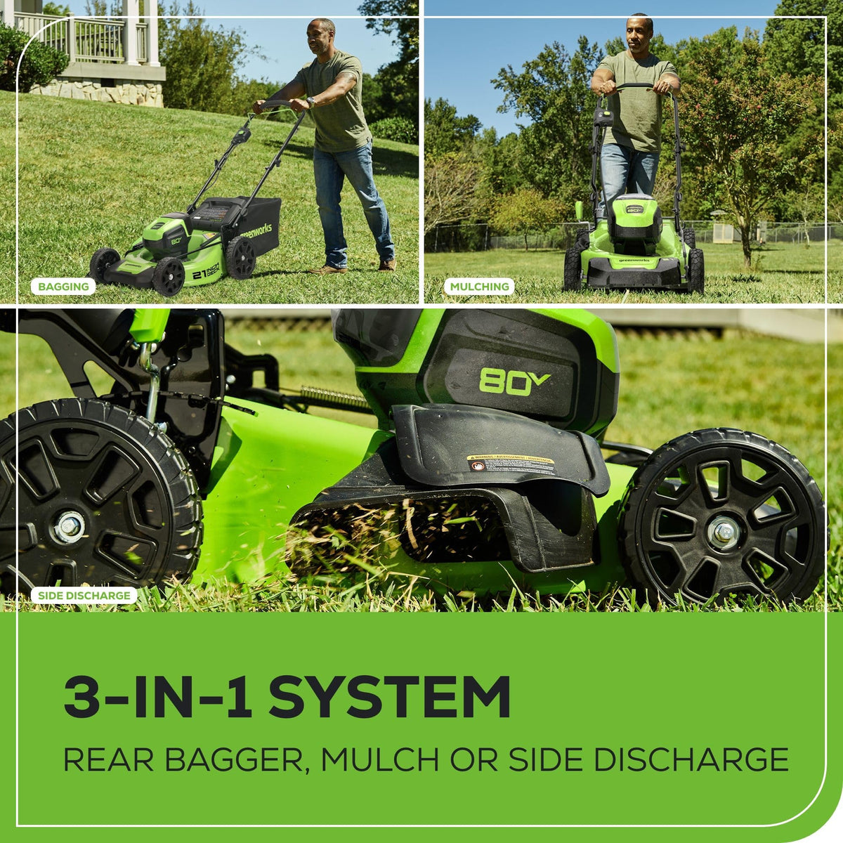 80V 21-Inch Brushless Cordless Lawn Mower