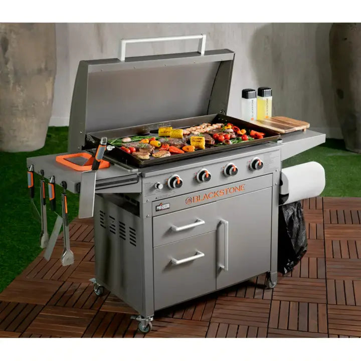 4-Burner 36-Inch Griddle Cooking Station with Hood