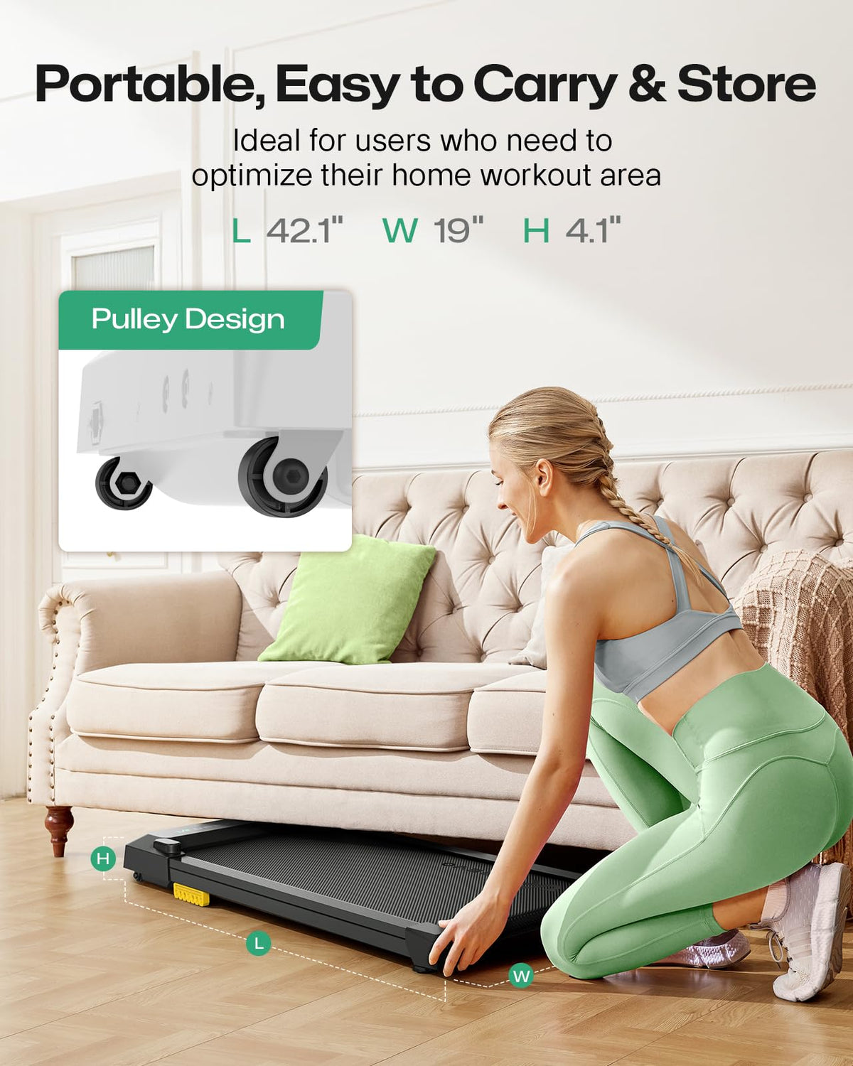 Smart Walking Pad Compact Under-Desk Treadmill