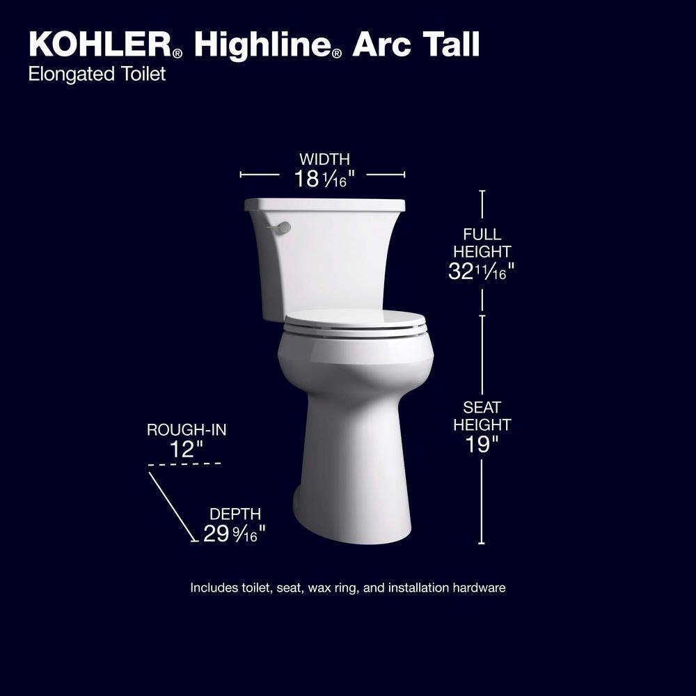 Extra-Tall Two-Piece Elongated Toilet - Model 78305-0