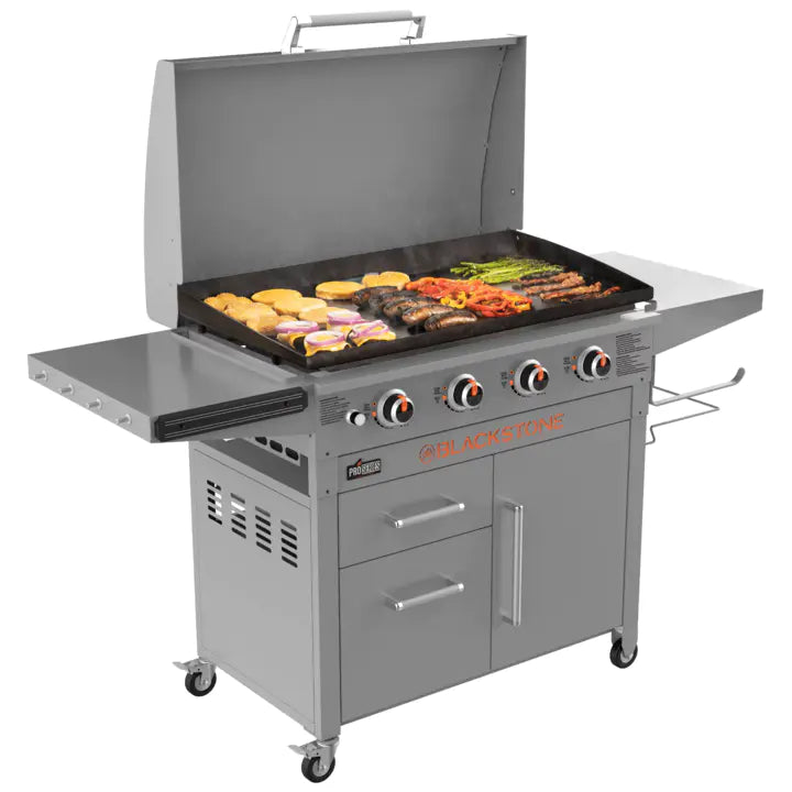 4-Burner 36-Inch Griddle Cooking Station with Hood