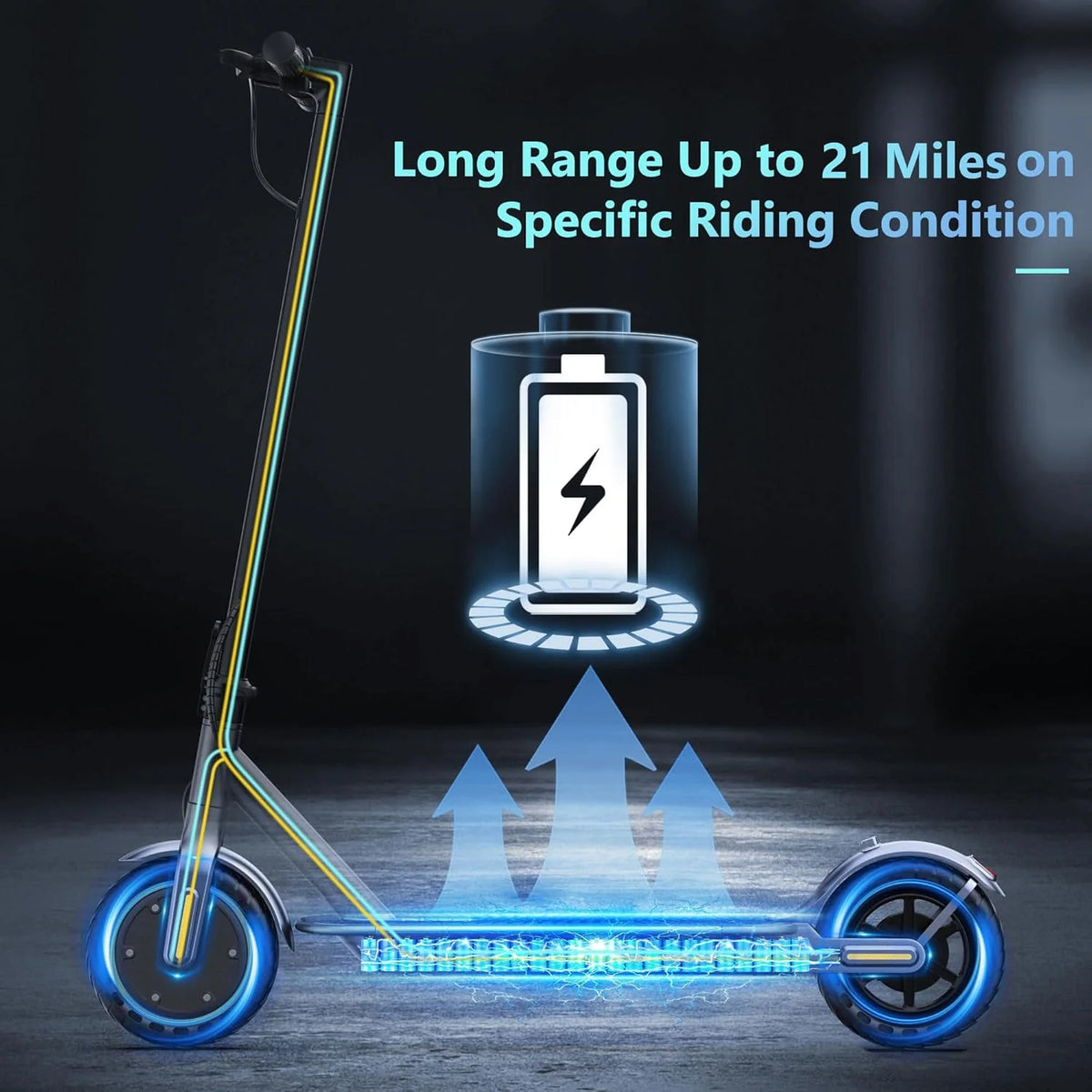 350W/500W Electric Scooter with Solid Tires and Dual Braking