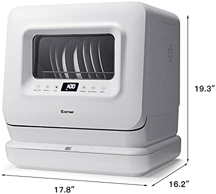 Portable Countertop Dishwasher with 7.5L Water Tank