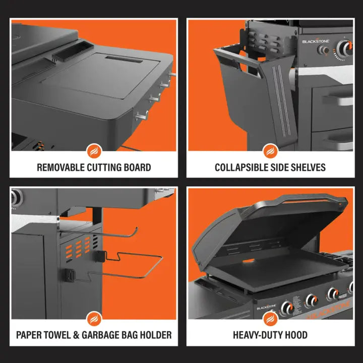 5-Burner 28-Inch Propane Griddle with Range Top