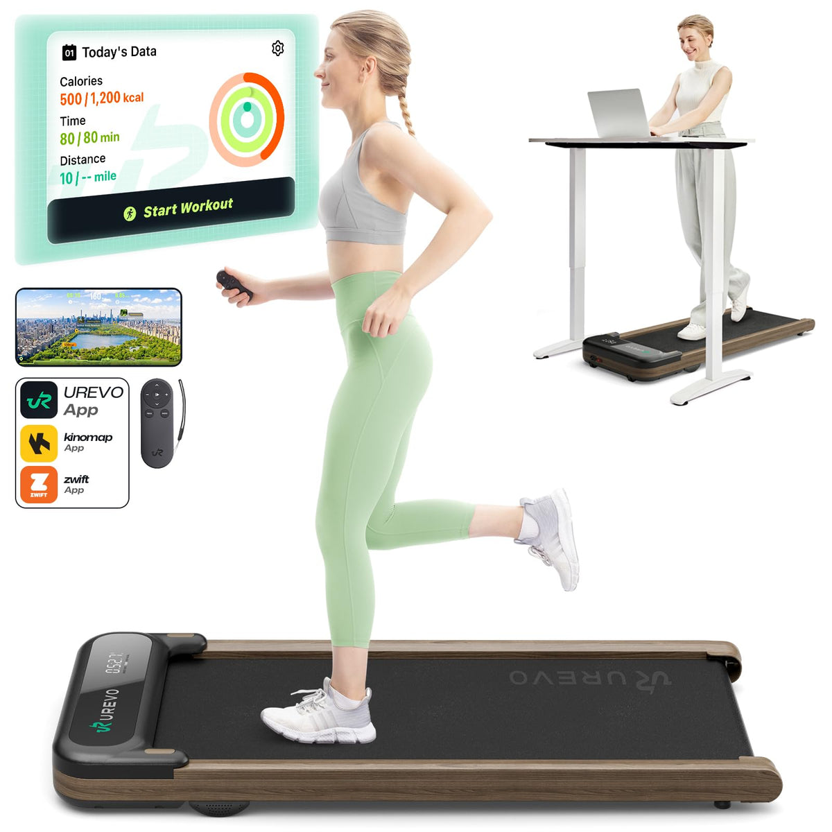 Smart Walking Pad Compact Under-Desk Treadmill