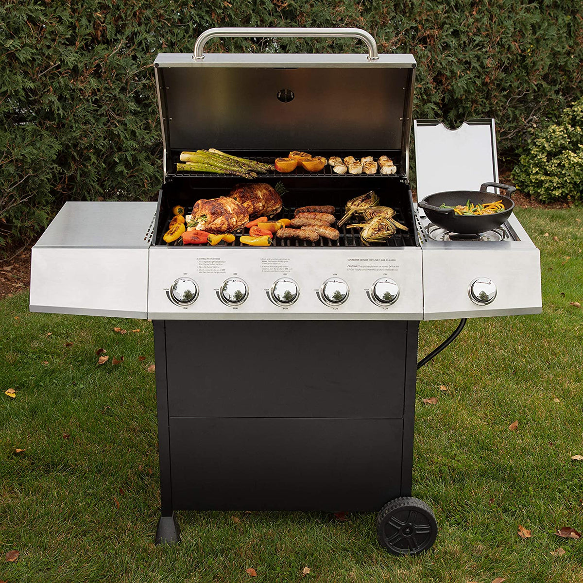CGG-8500 Five-Burner Gas Grill with Side Burner