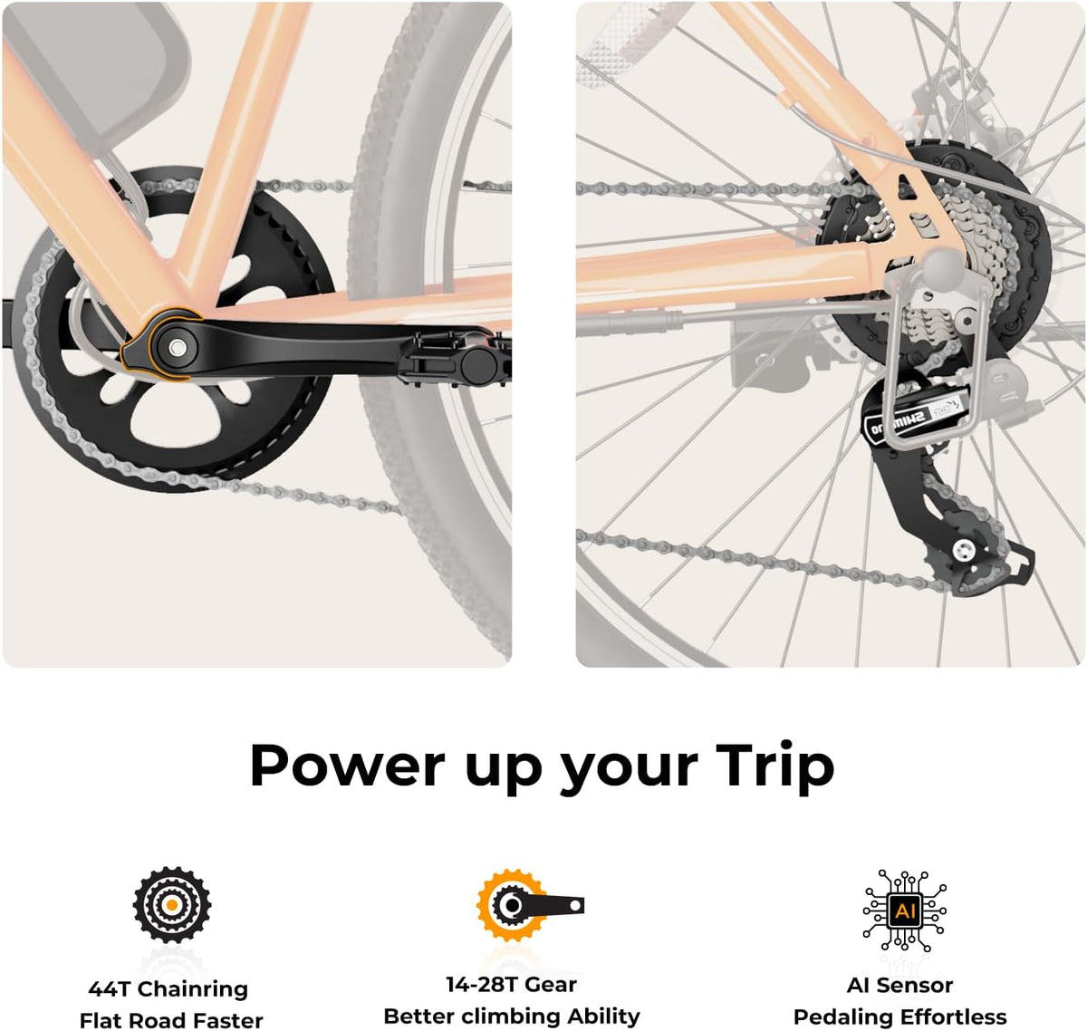 500W Electric Bike with 40-Mile Range and 20 MPH Top Speed - Model EB5