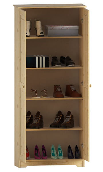 Solid Wood Pantry Storage Cabinet, Freestanding Kitchen Cupboard, Closet with Shelves