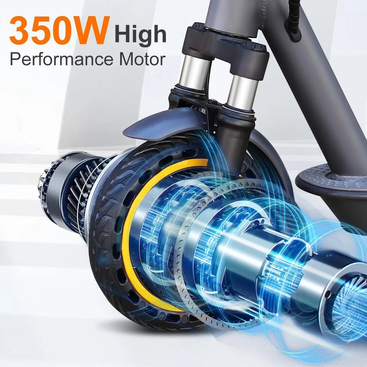 350W/500W Electric Scooter with Solid Tires and Dual Braking