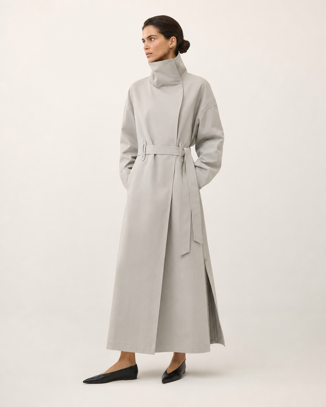 Mira Convertible-Collar Trench