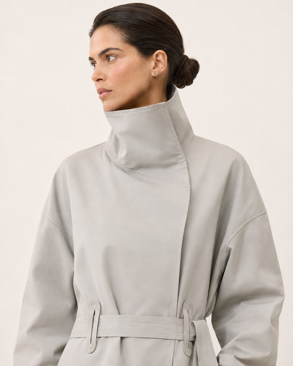 Mira Convertible-Collar Trench