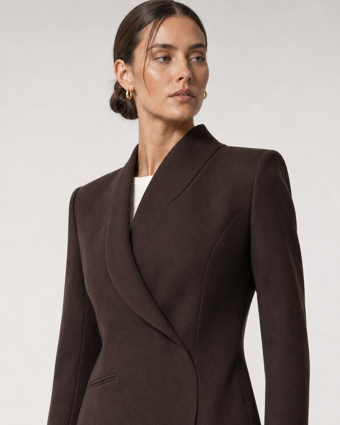 Nera Arc-Seam Long Blazer