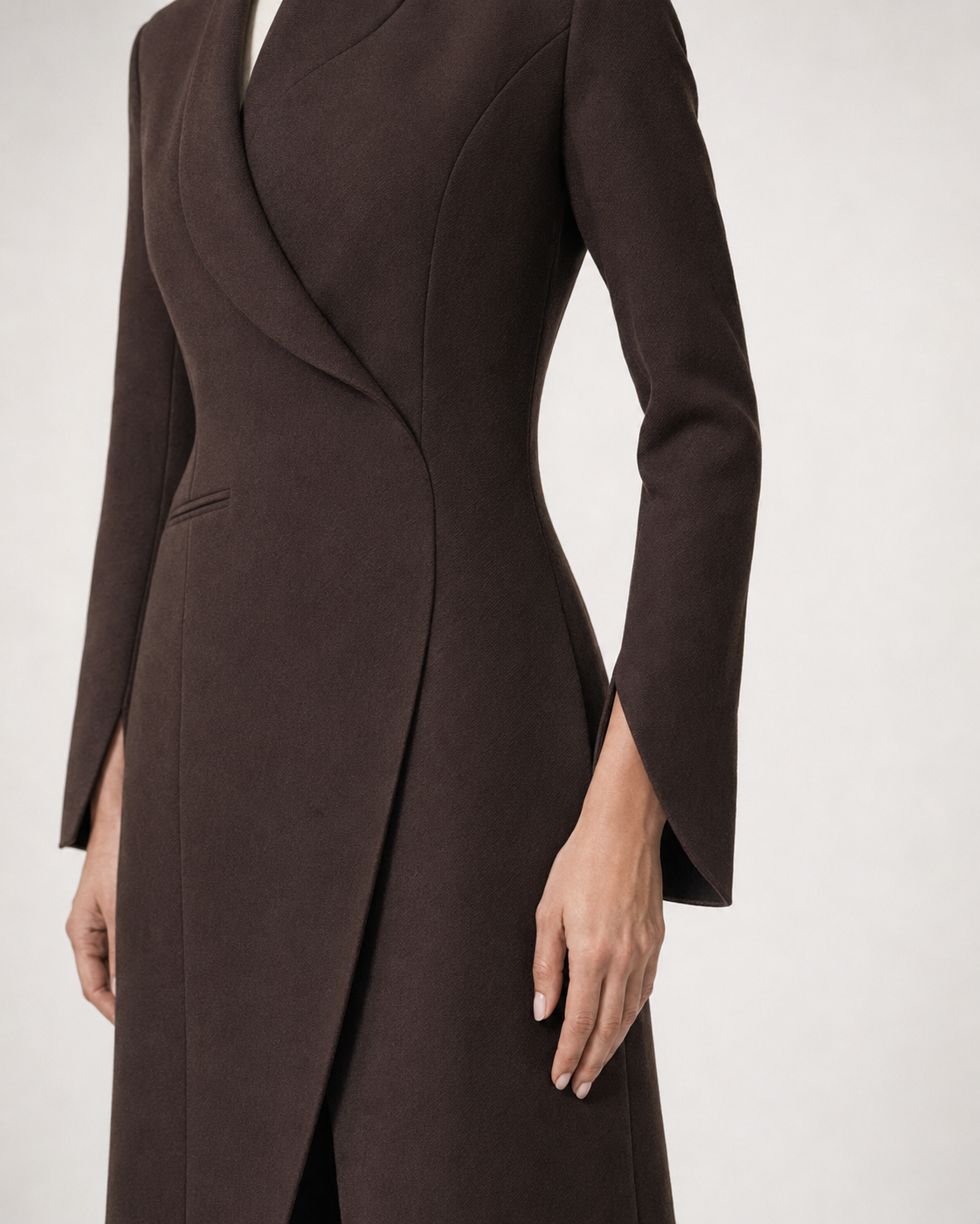 Nera Arc-Seam Long Blazer
