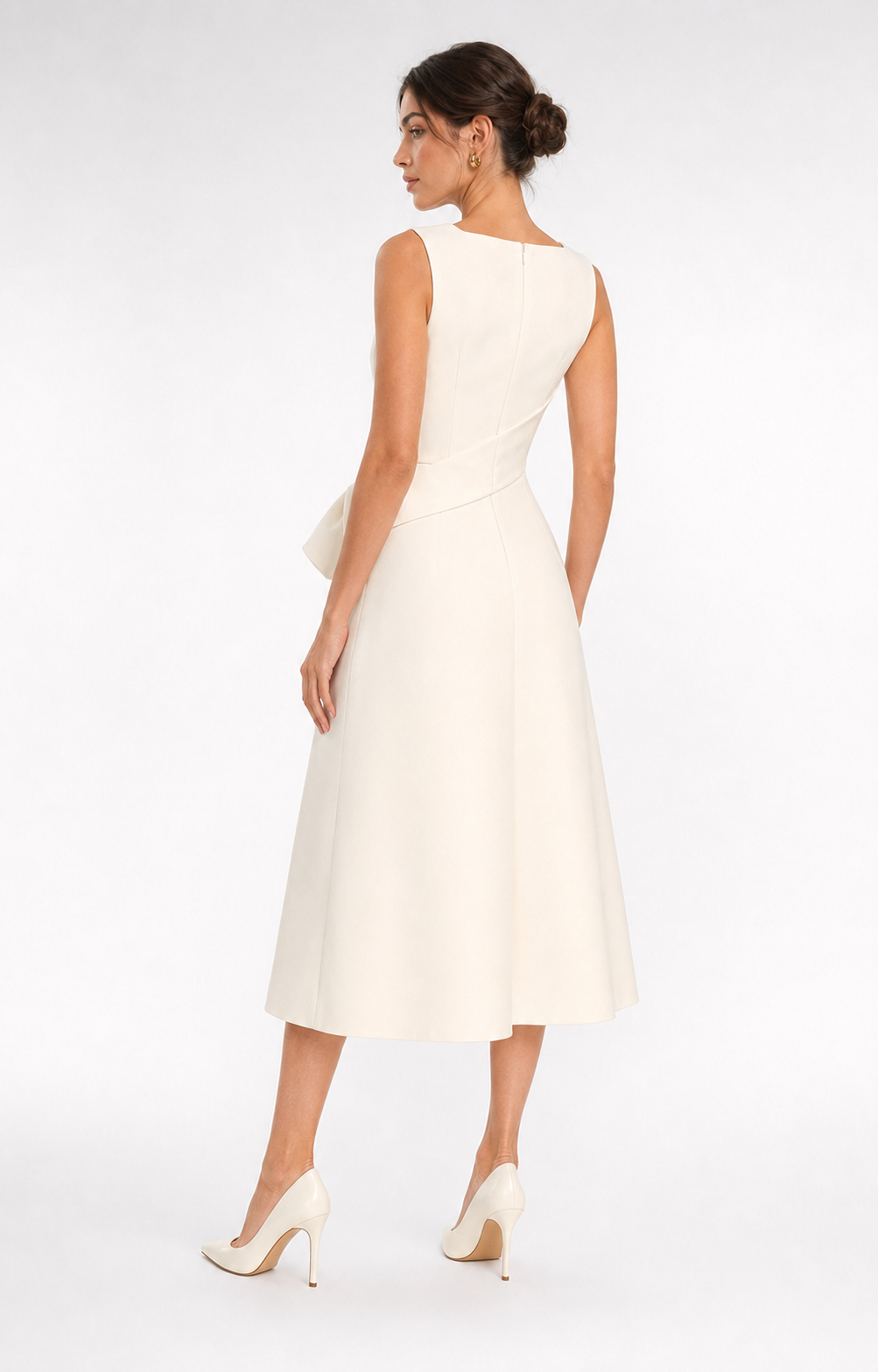 Ilya Folded-Waist Midi Dress