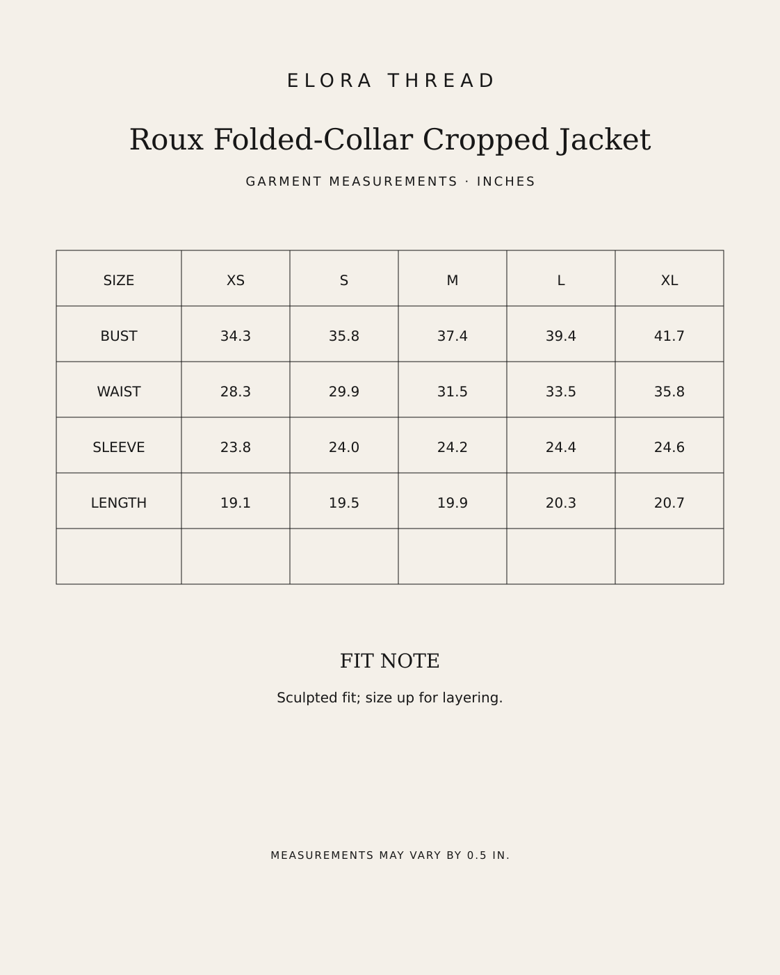 Roux Folded-Collar Cropped Jacket