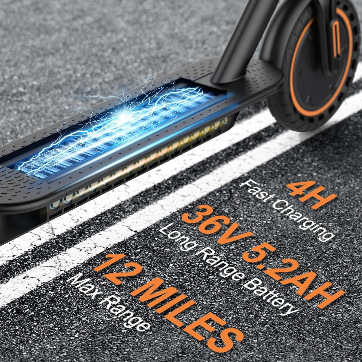 350W/500W Electric Scooter with Solid Tires and Dual Braking