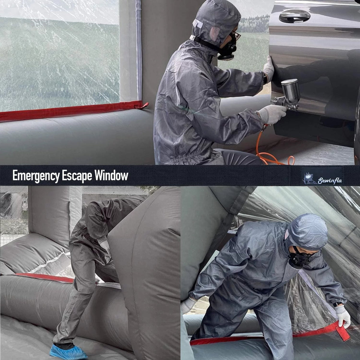 30 x 20 x 13-Ft. Inflatable Paint Booth with Blowers and Air Filter System