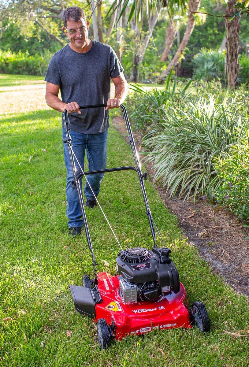 20-Inch 125cc Gas Push Mower with V-Twin Engine