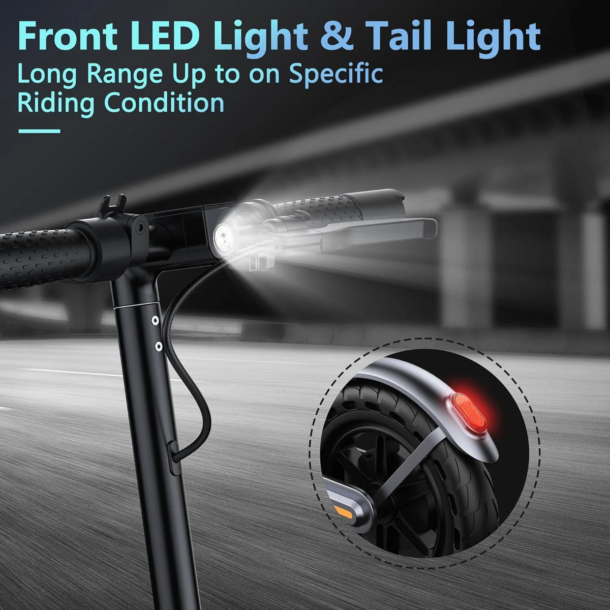 350W/500W Electric Scooter with Solid Tires and Dual Braking