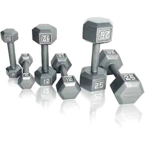 85lb Cast Iron Hex Dumbbell, Single