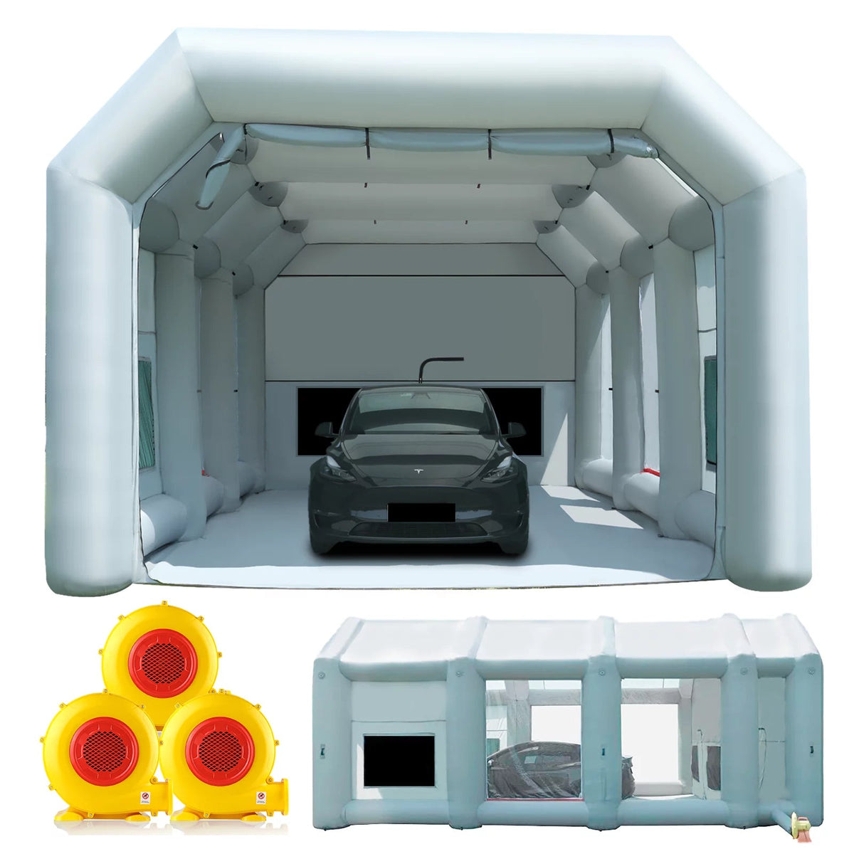 30 x 20 x 13-Ft. Inflatable Paint Booth with Blowers and Air Filter System