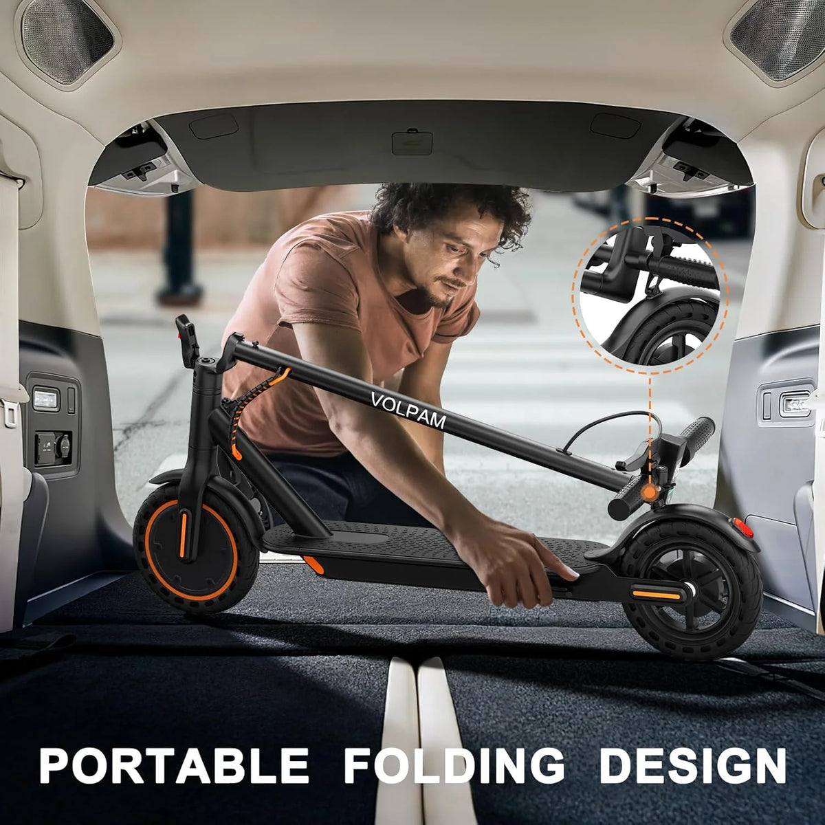 350W/500W Electric Scooter with Solid Tires and Dual Braking