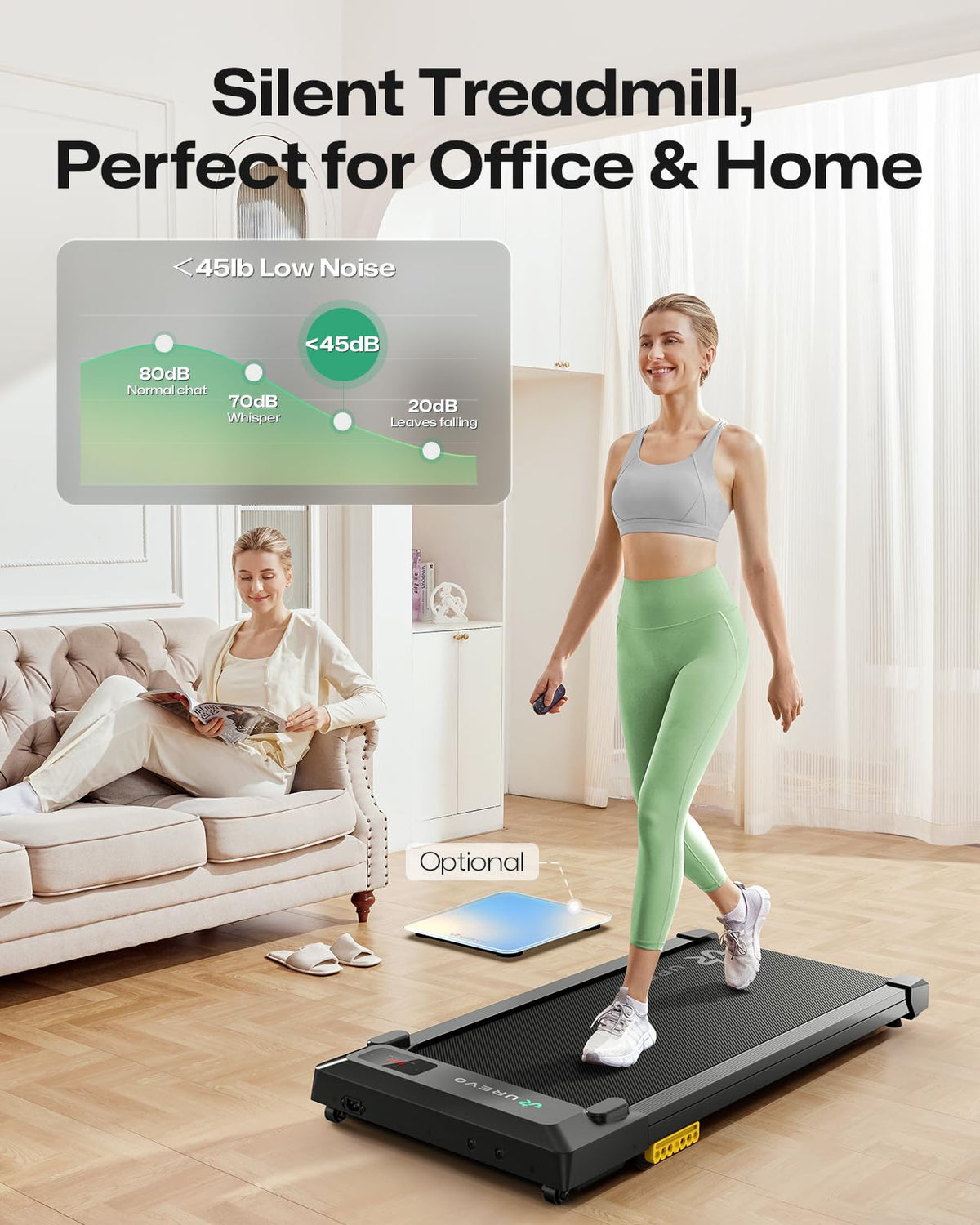 Smart Walking Pad Compact Under-Desk Treadmill