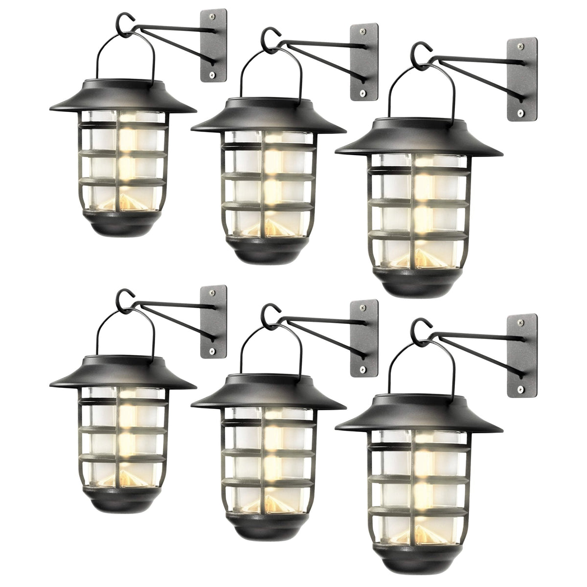 solar outdoor decorative glass wall lantern light no wiring