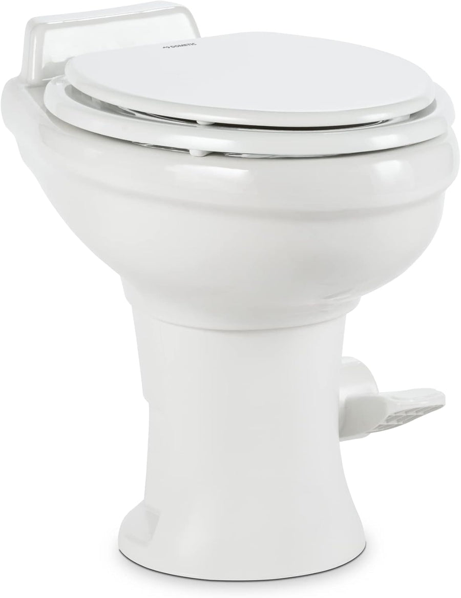 Standard-Height RV Toilet - White