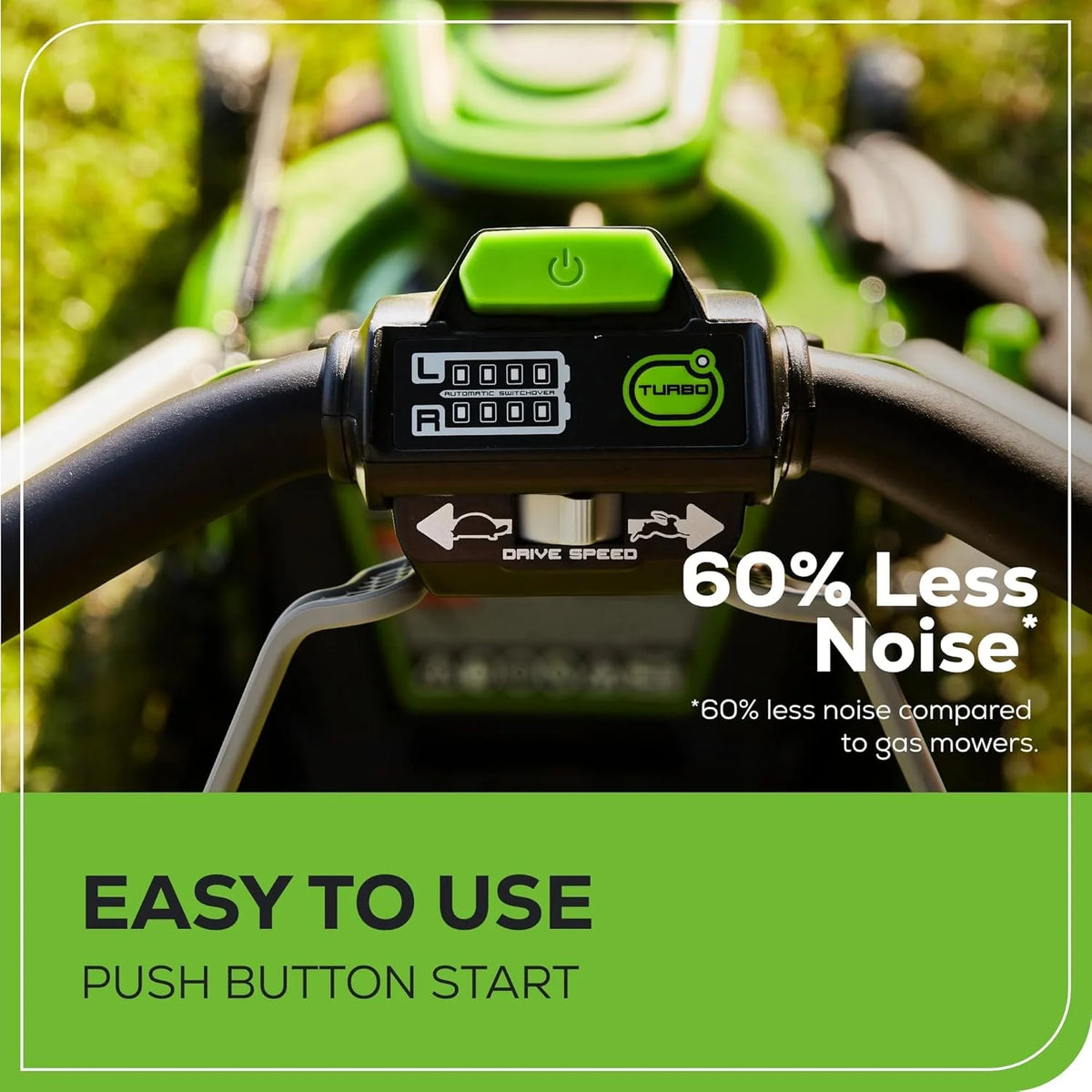 60V 21- Cordless (Self-Propelled) Lawn Mower , 2 x 4.0Ah Batteries and Dual Port Rapid Charger