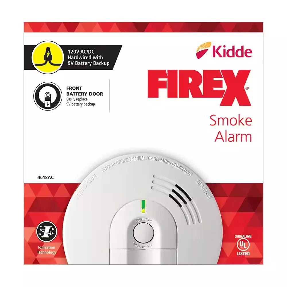 4-Pack Hardwired Smoke Alarms with Ionization Sensor and Battery Backup - Model i4618