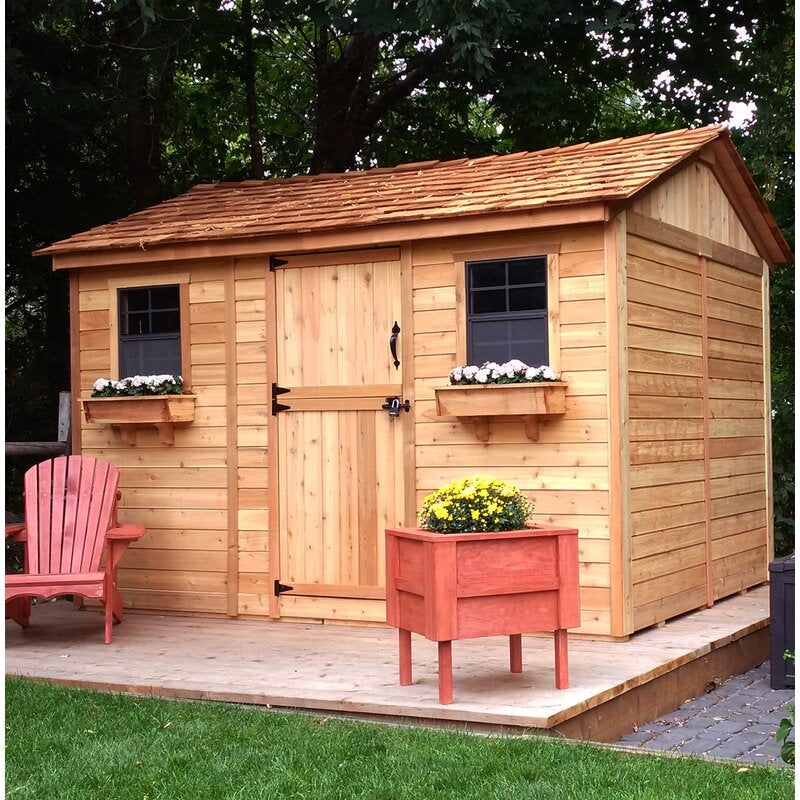 12-Ft. x 8-Ft. Wood Storage Shed