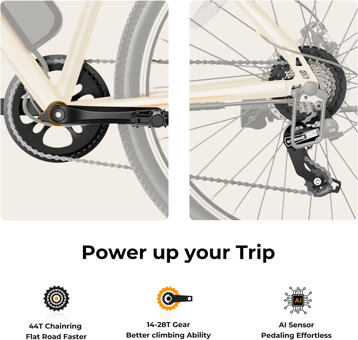 500W Electric Bike with 40-Mile Range and 20 MPH Top Speed - Model EB5