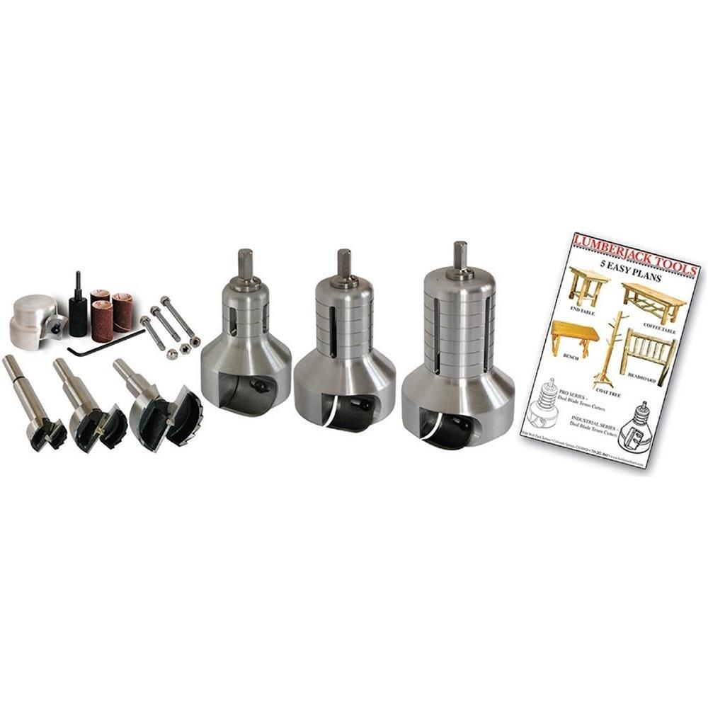 3-Size Master Kit with Tenon Cutters and Forstner Bits