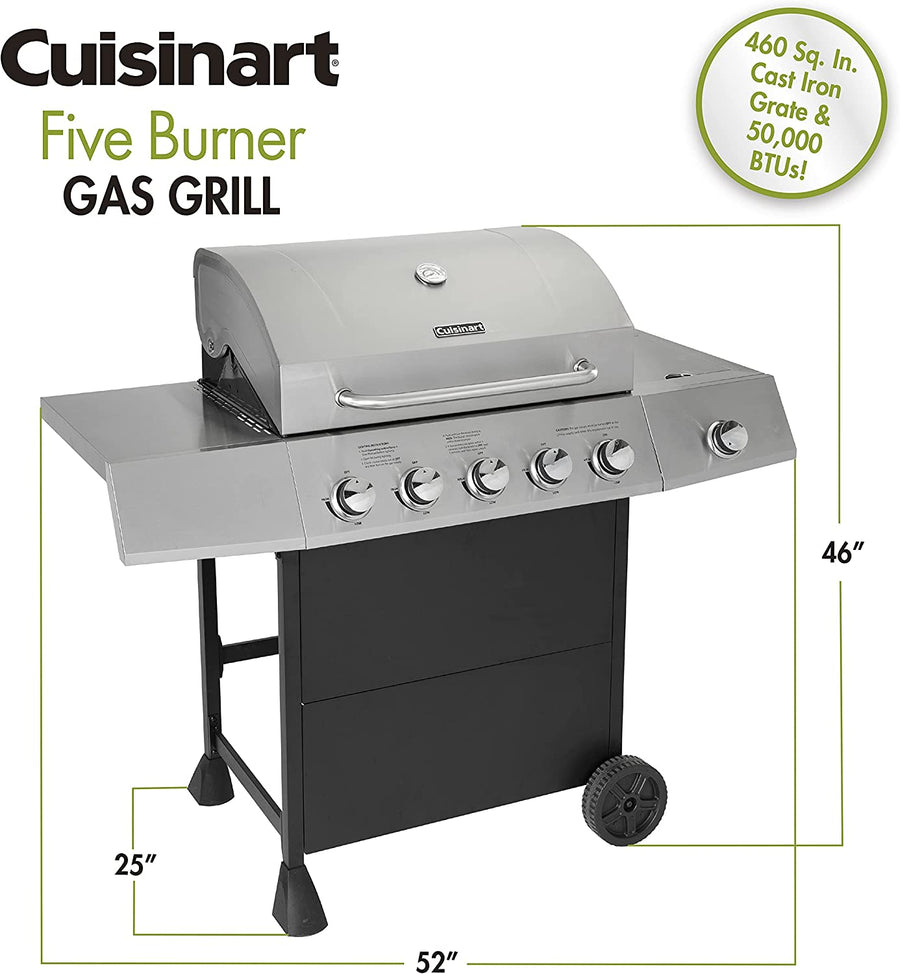 CGG-8500 Five-Burner Gas Grill with Side Burner