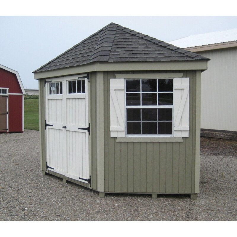 10-Ft. x 10-Ft. Wooden Storage Shed
