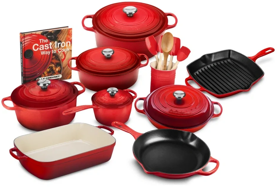 21-Piece Cast Iron Cookware Set
