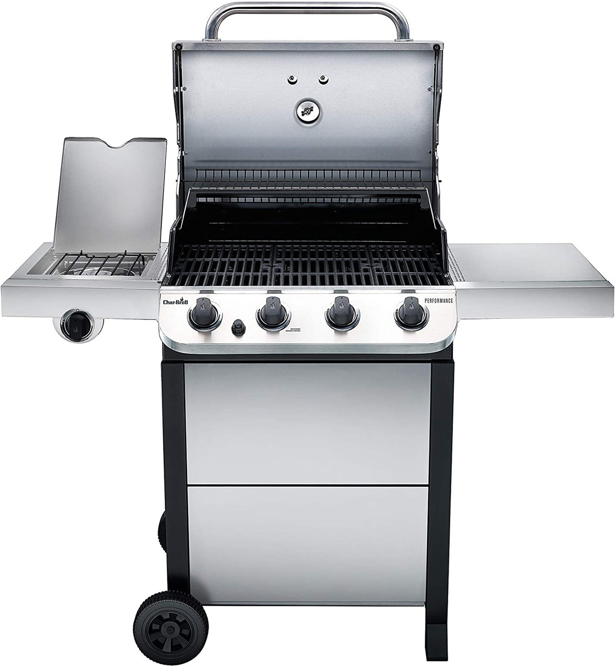 4-Burner Cart-Style Liquid Propane Gas Grill - Stainless Steel