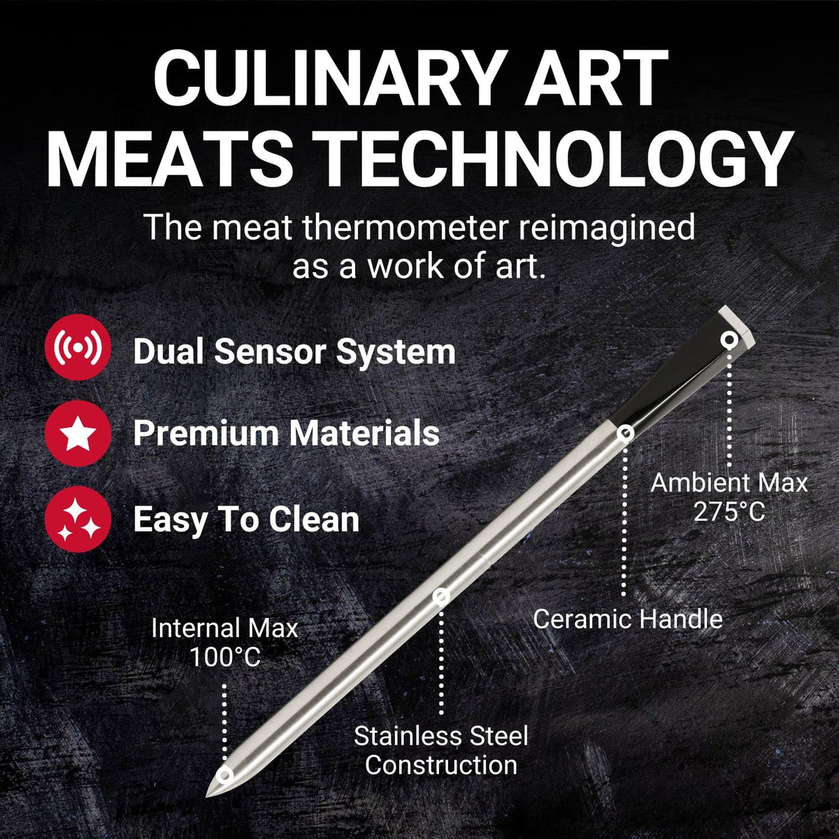 Smart Wireless Meat Thermometer with Bluetooth