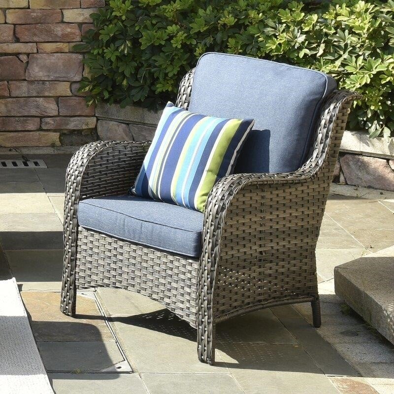 Wicker/Rattan 5 - Person Seating Group with Cushions
