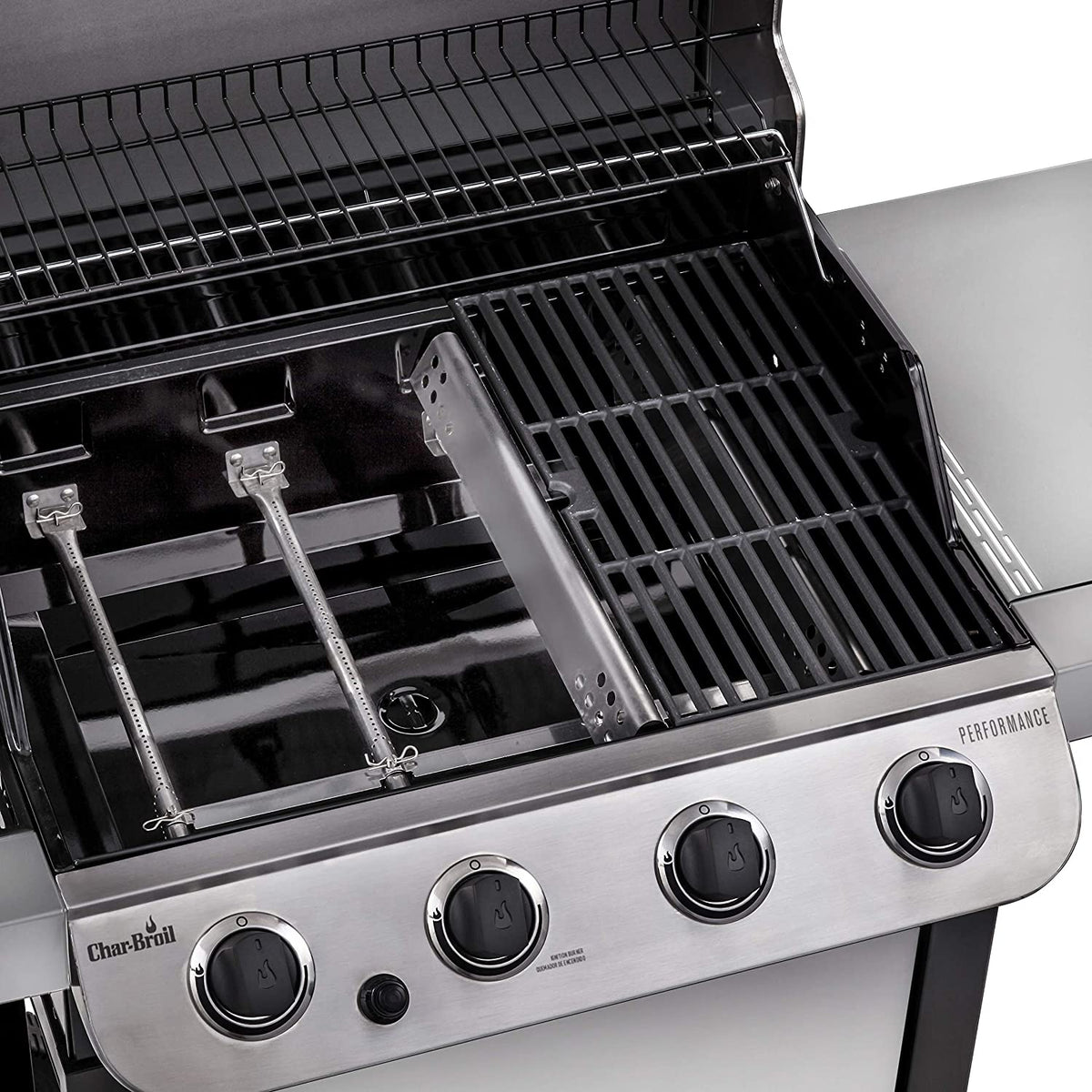 4-Burner Cart-Style Liquid Propane Gas Grill - Stainless Steel