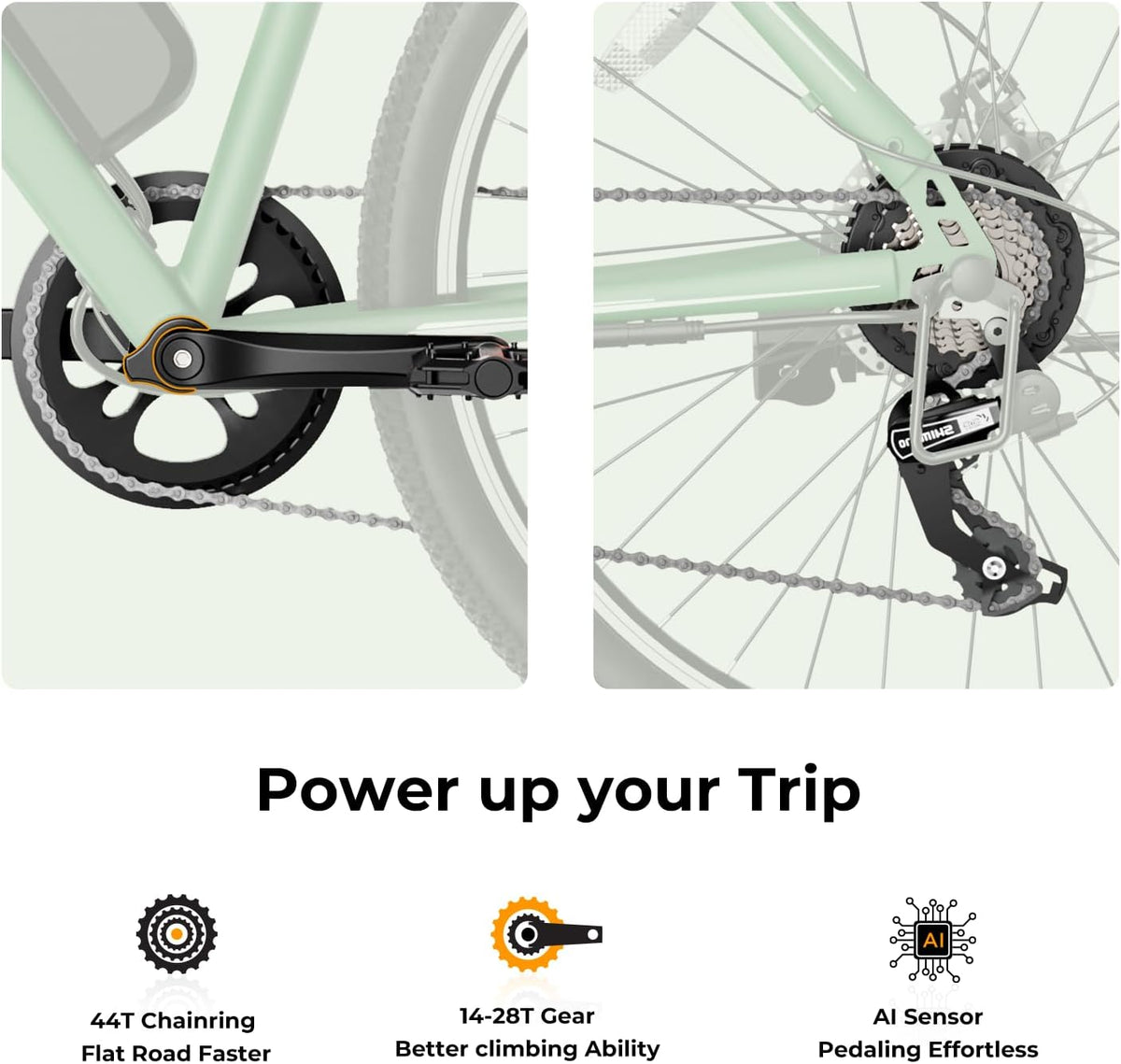 500W Electric Bike with 40-Mile Range and 20 MPH Top Speed - Model EB5