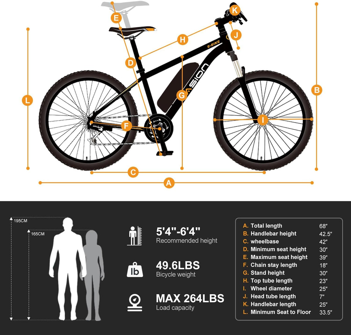 500W Electric Bike with 40-Mile Range and 20 MPH Top Speed - Model EB5