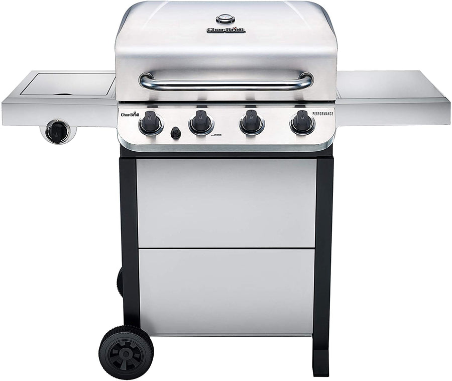 4-Burner Cart-Style Liquid Propane Gas Grill - Stainless Steel